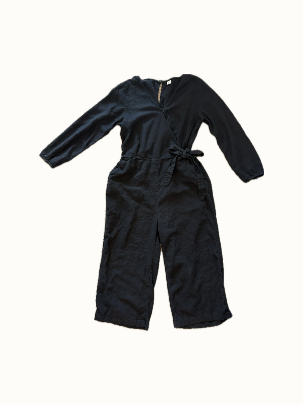 Black Linen Jumpsuit with Pockets : Old Navy